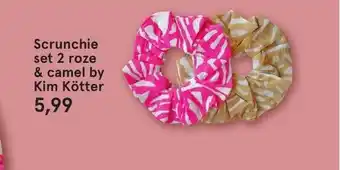 Etos Scrunchie set 2 roze & camel by Kim Kötter aanbieding