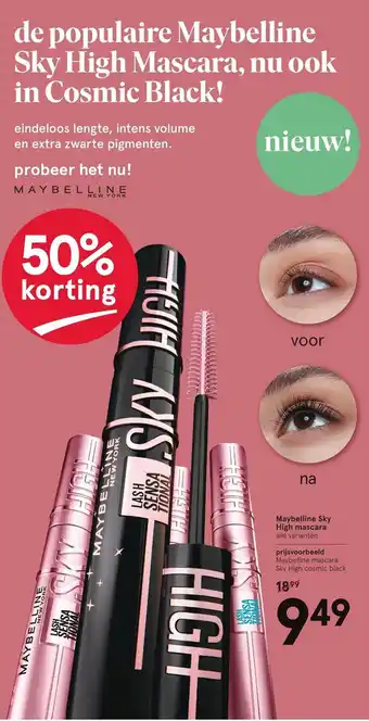 Etos Maybelline Sky High mascara aanbieding