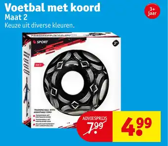 Kruidvat Voetbal met koord Maat 2 aanbieding