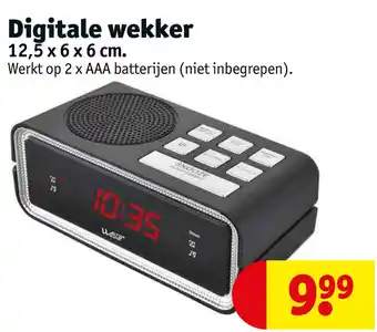 Kruidvat Digitale wekker 12,5 x 6 x 6 cm. aanbieding