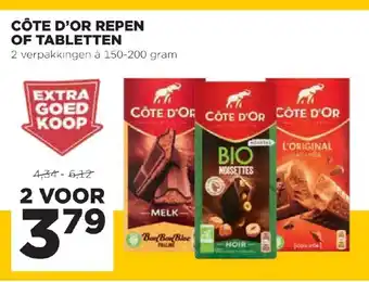 Jumbo Cote d'or repen of tabletten 150-200 gram aanbieding