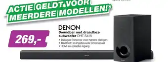 EP Denon Soundbar Met Draadloze Subwoofer DHT-S416 aanbieding