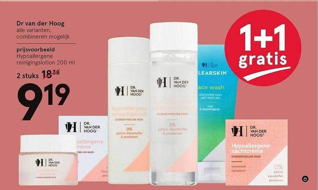 Dr Van Der Hoog 1+1 Gratis aanbieding bij Etos