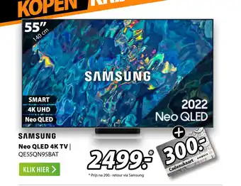 Expert Samsung Neo QLED 4K TV QE55QN95BAT 55" 140 cm aanbieding