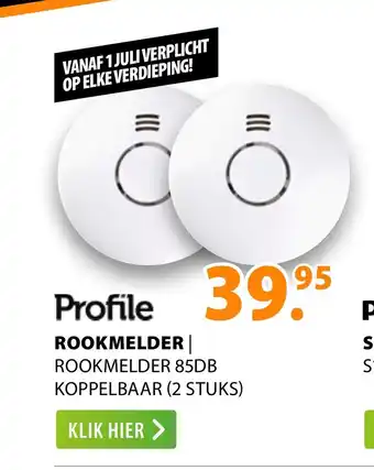 Expert Profile Rookmelder 85DB Koppelbaar 2 stuks aanbieding