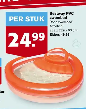 Hoogvliet Bestway PVC zwembad 232 x 229 x 63 cm aanbieding