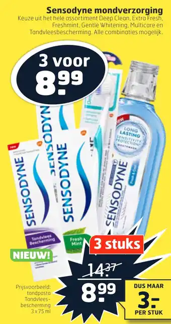 Trekpleister Sensodyne mondverzorqing 75ml aanbieding