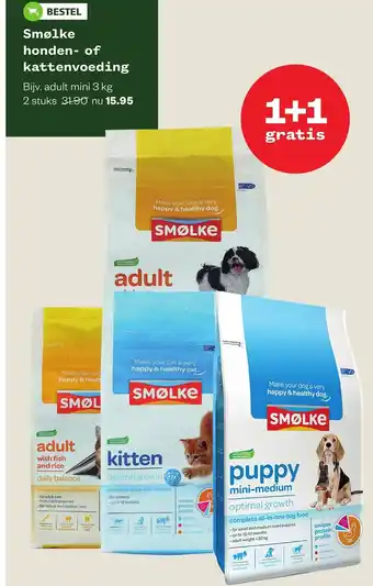 Welkoop Smolke honden- of kattenvoeding aanbieding