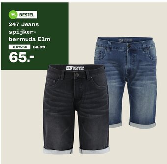 Welkoop 247 Jeans spijker- bermuda Elm 2 stuks aanbieding