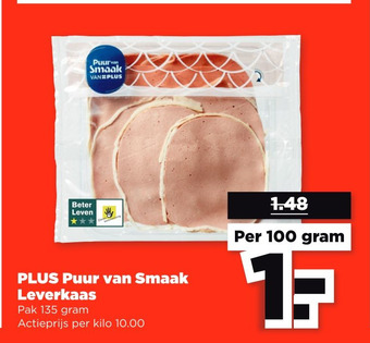 PLUS PLUS Puur van Smaak Leverkaas aanbieding