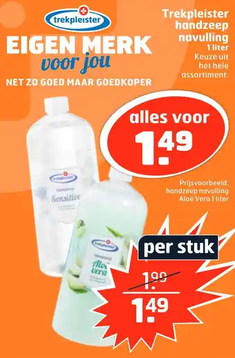 Trekpleister Trekpleister handzeep navulling 1liter aanbieding