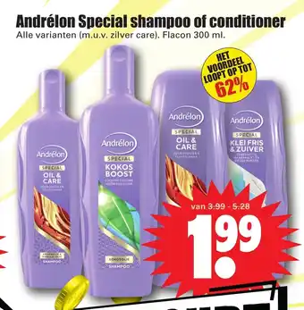 Dirk Andrelon Special shampoo of conditioner 300 ml aanbieding