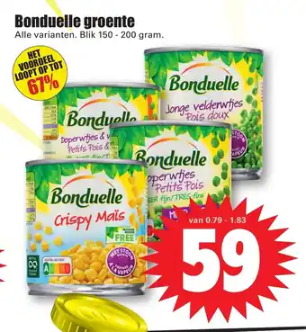 Dirk Bonduelle groente 150-200 gram aanbieding