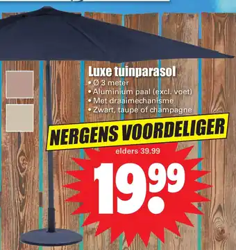 Dirk Luxe tuinparasol aanbieding