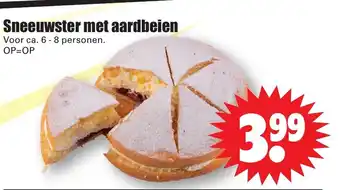 Dirk Sneeuwster met aardbeien aanbieding