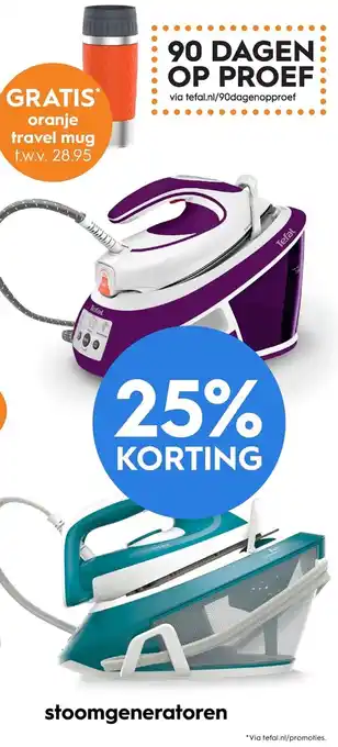 Blokker Tefal stoomgeneratoren aanbieding