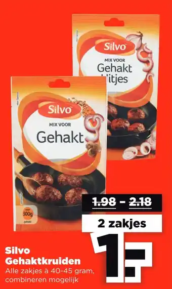 PLUS Silvo Gehaktkruiden 45gram aanbieding