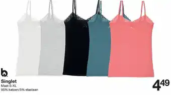 Zeeman Singlet Maat S-XL 95% katoen/5% elastaan aanbieding