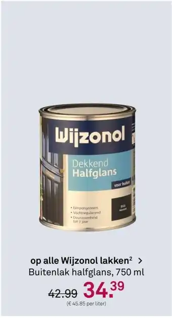 Karwei Wijzonol lakken Buitenlak halfglans, 750 ml aanbieding