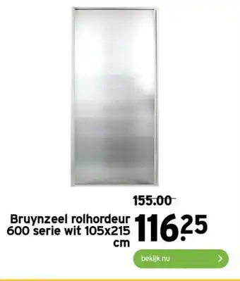 GAMMA Bruynzeel rolhordeur 600 serie wit 105x215 cm aanbieding