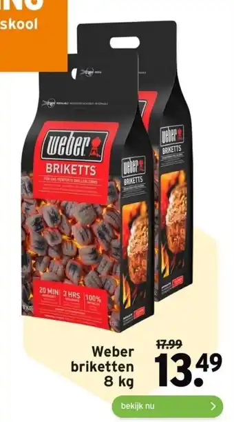 GAMMA Weber briketten 8 kg aanbieding