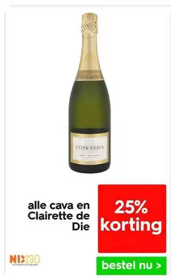 HEMA Alle Cava En Clairette De Die 25% Korting aanbieding