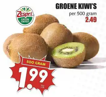 MCD Supermarkt Groene Kiwi's aanbieding