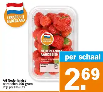 Albert Heijn AH Nederlandse aardbeien 400g aanbieding