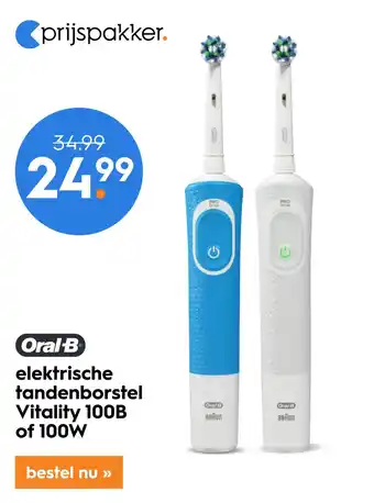 Blokker Elektrischce Tandenborstel Vitality 100B Of 100W aanbieding