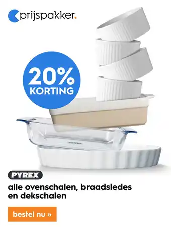 Blokker Alle Pyrex Ovenschalen, Braadsledes En Dekschalen aanbieding