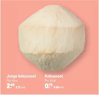 Makro Kokosnoot aanbieding