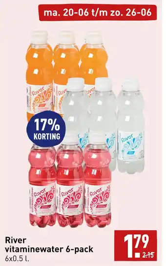 ALDI River vitaminewater 6-pack 6x0.5 l. aanbieding