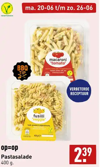 ALDI Pastasalade 400 g. aanbieding