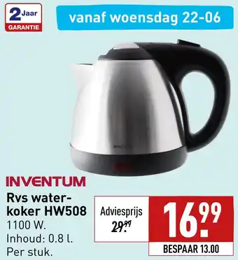 ALDI Rvs water- koker HW508 aanbieding