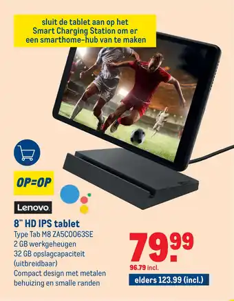 Makro Lenovo 8" HD IPS tablet aanbieding