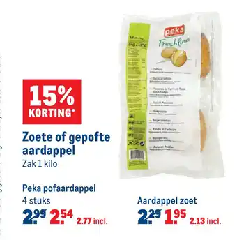 Makro Zoete of gepofte aardappel aanbieding