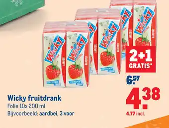 Makro Wicky fruitdrank aanbieding