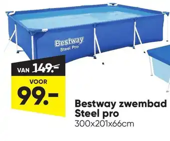 Big Bazar Bestway zwembad Steel pro 300x201x66cm aanbieding