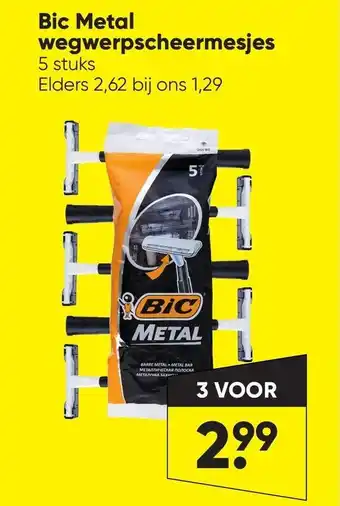 Big Bazar Bic Metal wegwerpscheermesjes aanbieding