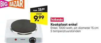 Big Bazar Kookplaat enkel aanbieding