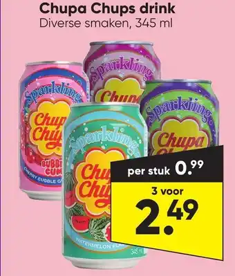 Big Bazar Chupa Chups drink Diverse smaken, 345 ml aanbieding