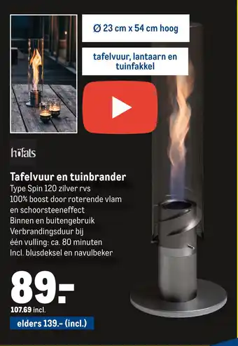 Makro Tafelvuur en tuinbrander aanbieding