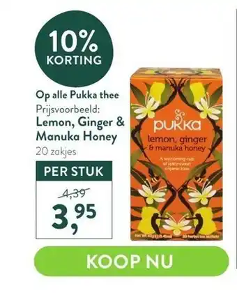 Holland & Barrett Op alle Pukka thee aanbieding