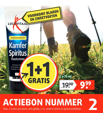 Lucovitaal Kamfer Spiritus Voetcrème aanbieding