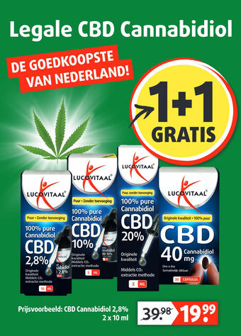 Lucovitaal CBD Cannabidiol 2,8% aanbieding