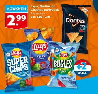 Hoogvliet Lay's, Doritos of Cheetos partypack aanbieding