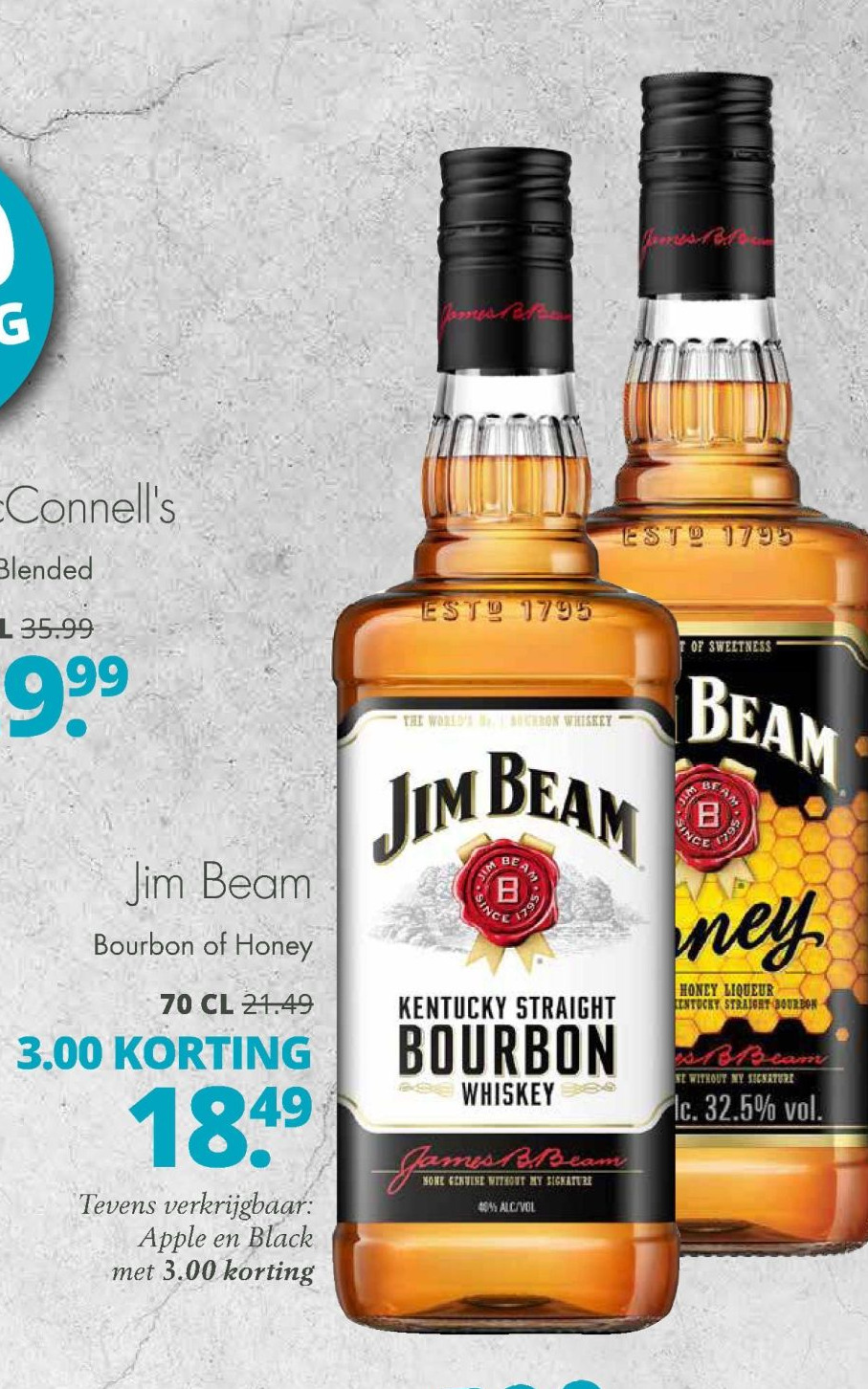 Jim Beam Bourbon of Honey aanbieding bij Mitra