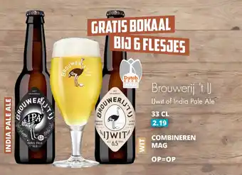 Mitra Brouwerij 't IJ Uwit of India Pale Ale aanbieding