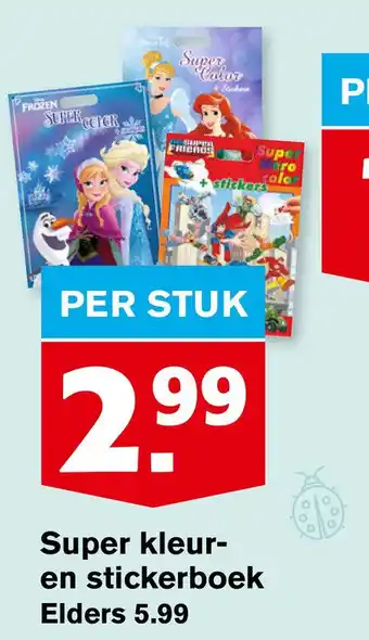 Hoogvliet Super kleur- en stickerboek aanbieding