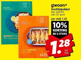 Boni gwoon Maaltijdpakket aanbieding